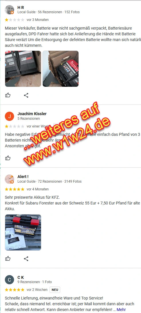 Bewertung Winnerbatterien de