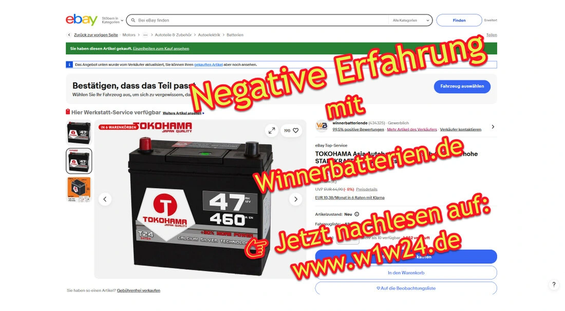 Winnerbatterien Nagative erfahrung